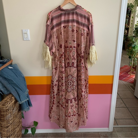free people WATCHING WAVES maxi shirt . - Picture 10 of 14